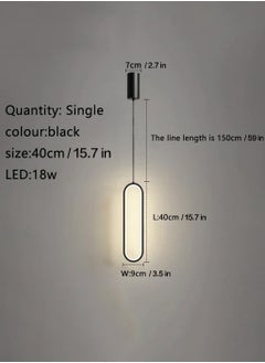 LOOPITYS （Warm light）Bedside chandelier light luxury modern simple  room bedroom lamp minimalist long line creative living room background,pendant light  - Image 2