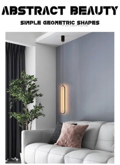 LOOPITYS （Warm light）Bedside chandelier light luxury modern simple  room bedroom lamp minimalist long line creative living room background,pendant light  - Image 3