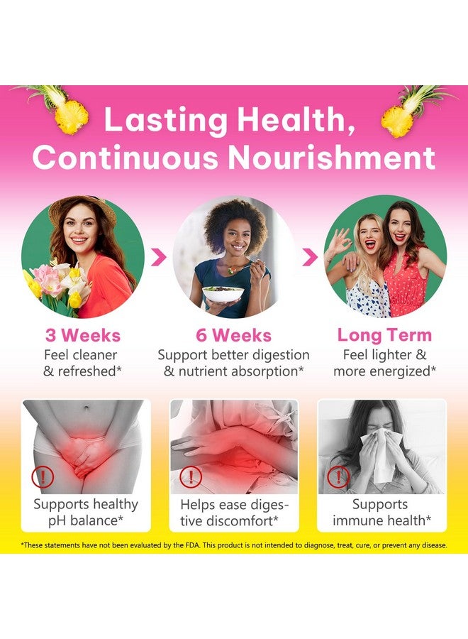 Pegciz Feminine Probiotics Gummies for Women, Vaginal Probiotics Feminine pH Gummies for Healthy Odor, Yeast Balance, Flora, Gut Health, Immune System with Slippery Elm, Prebiotics & Lactobacillus Blend - Image 4