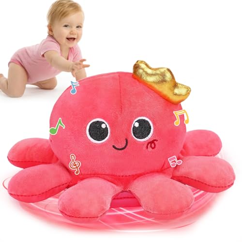 Tsomtto Baby Toys 612 Months Musical Crawling Walking Octopus Plush Light up Stuffed Animal Dancing 1 Year Old Girl Gifts Music Sensory Infant Toy 06 7 8 9 Months Learning Newborn Baby Girls Birthday Gift - Image 1