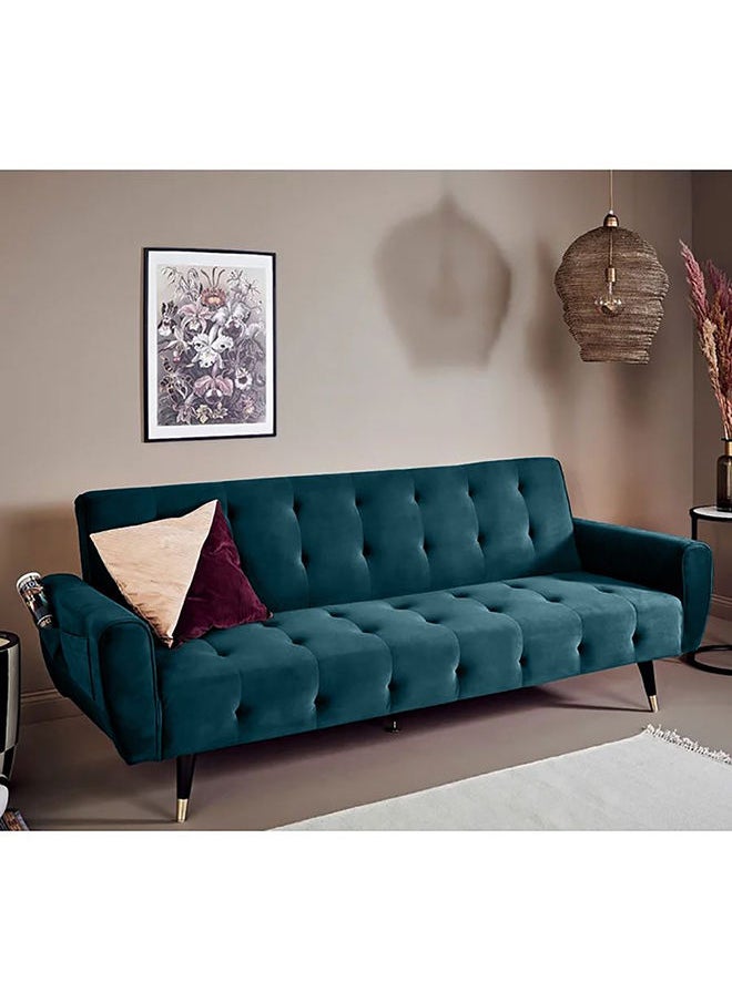 إن - هاوس مونتلا | أريكه سرير 2 في 1 من المخمل 36x179x106 cm- تركواز غامق  - Image 1
