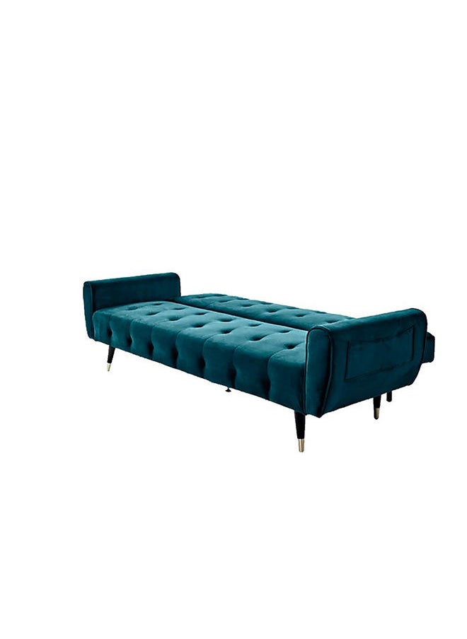 إن - هاوس مونتلا | أريكه سرير 2 في 1 من المخمل 36x179x106 cm- تركواز غامق  - Image 4