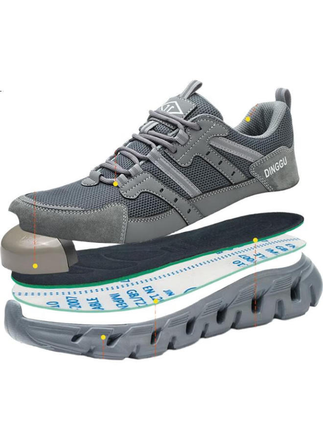 Dinggu Dinggu Men'S Steel Toe Safety Shoes Anti-Smashing And Puncture-Proof Work Shoes Lightweight For Construction Site All Seasons 1109Huiw43 - Image 1