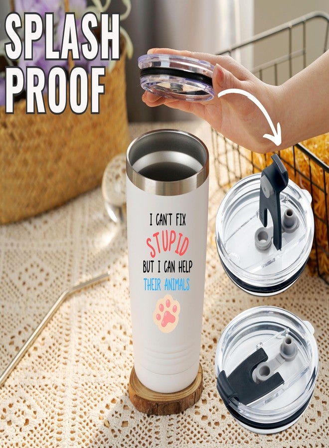 Onebttl Vet Tech Gifts, Appreciation Gifts for Veterinary Technologists on Christmas, Birthday and End of Year, 20 oz Stainless Steel Insulated Tumbler - Help Their Animals - Image 4