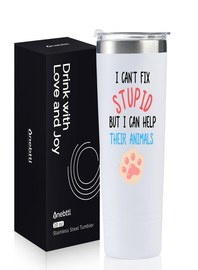 Onebttl Vet Tech Gifts, Appreciation Gifts for Veterinary Technologists on Christmas, Birthday and End of Year, 20 oz Stainless Steel Insulated Tumbler - Help Their Animals - Image 1