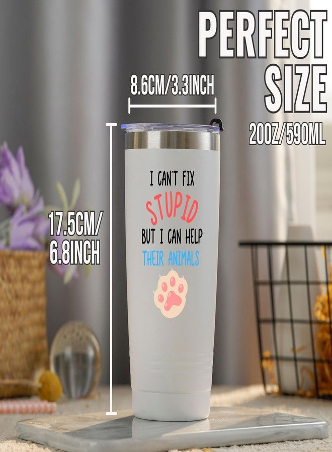 Onebttl Vet Tech Gifts, Appreciation Gifts for Veterinary Technologists on Christmas, Birthday and End of Year, 20 oz Stainless Steel Insulated Tumbler - Help Their Animals - Image 3