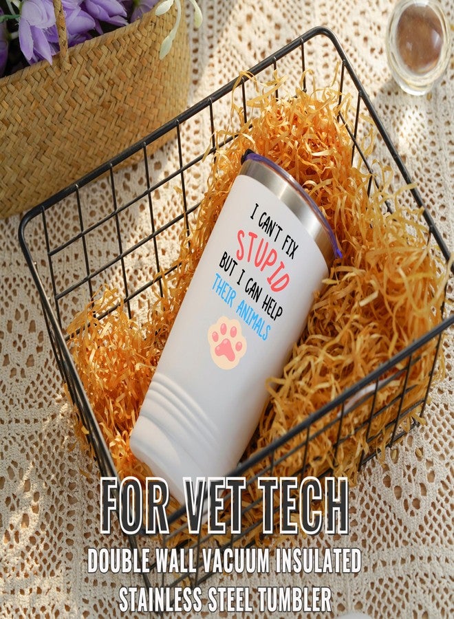 Onebttl Vet Tech Gifts, Appreciation Gifts for Veterinary Technologists on Christmas, Birthday and End of Year, 20 oz Stainless Steel Insulated Tumbler - Help Their Animals - Image 2