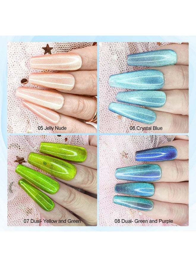NAIL GIL Nailgil Cat Eye Gel Nail Polish With Magnet Jelly Blue Cat Eyes Gel Polish Galaxy Soak Off Holographic Cats Eye Gel Polish Magnetic For Nail Art Manicure Salon Diy At Home - Image 4