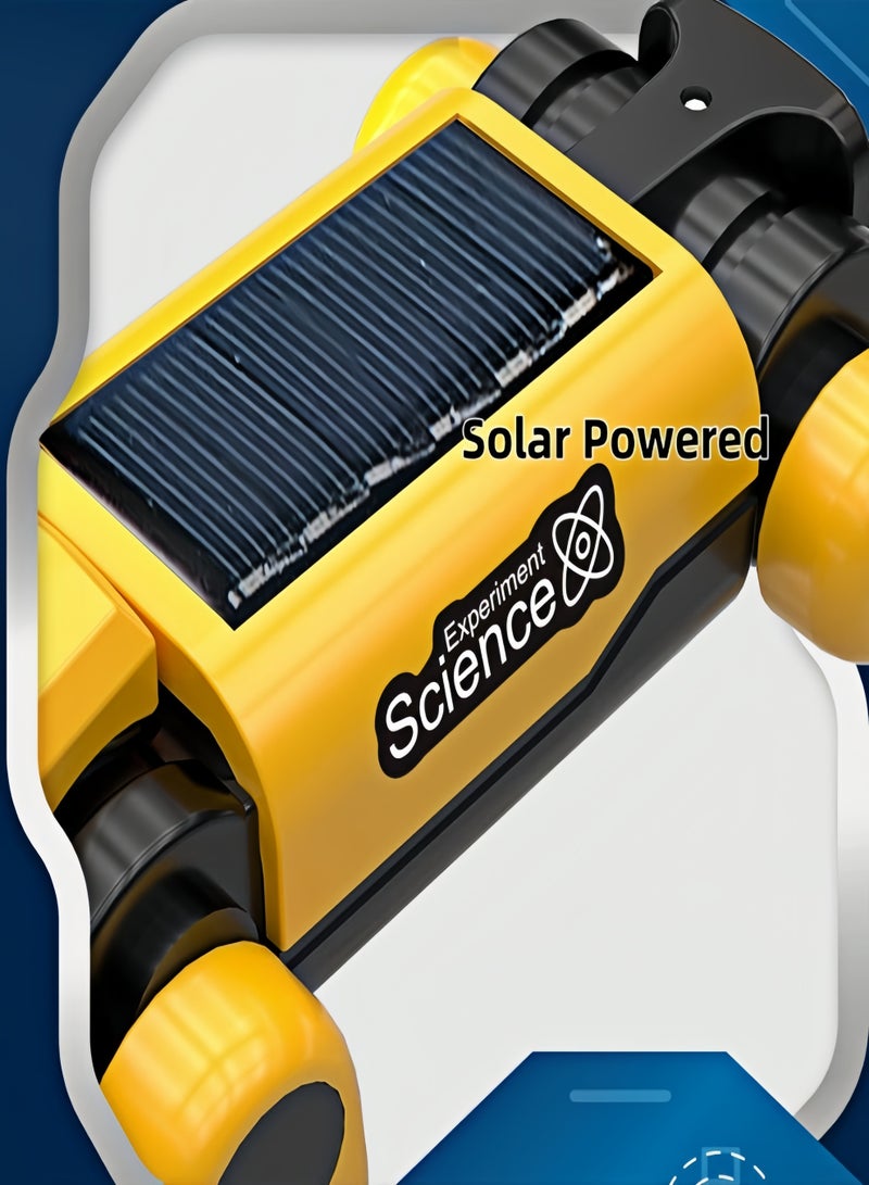 KEVIN Solar Powered Electric Mechanical Dog, Science and Education Solar Energy Robot Dog, Upgraded DIY Technology Gadget for Parents Seniors, Early Development, Great Gift for Kids Children's Remote Control Mechanical Dog and Cat DIY Assembly Kit Walking Mechanical Dog Pet Toy - Image 3