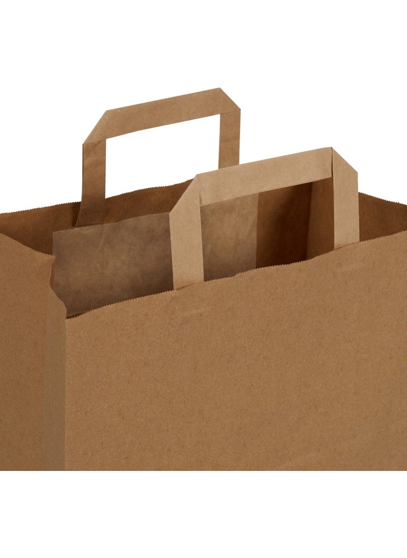 Packanya 28x29x16-100 Pieces Flat Handle Kraft Bag  - Image 3