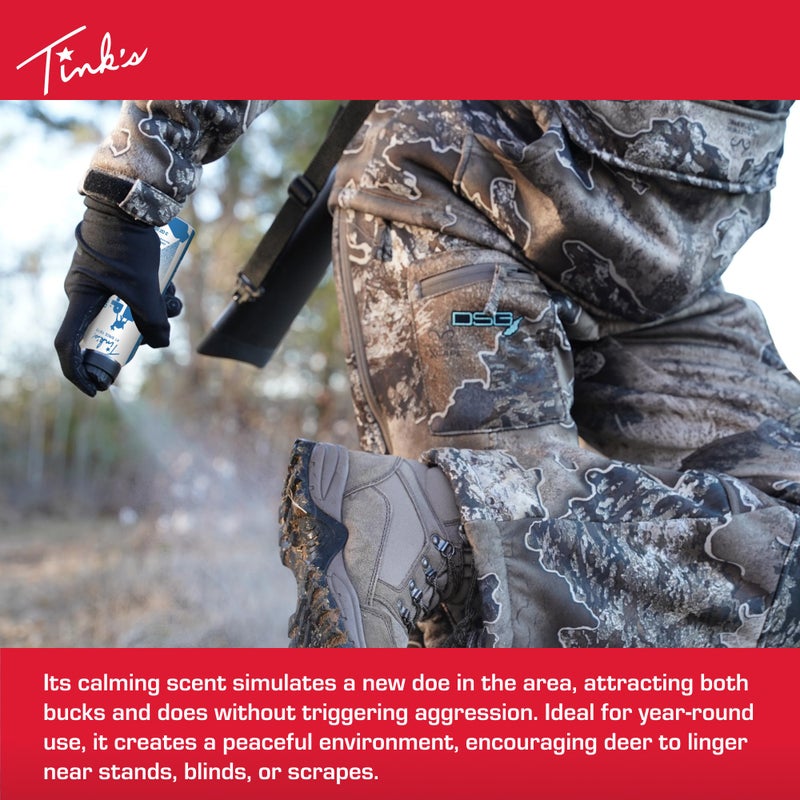 TINK'S #1 Doe-P Calming Non-Estrous Urine Spray Mist Deer Attractant for Hunting (3 oz Can) | 100% Pure Non-Estrous Doe Urine, All Season Buck and Doe Attractant | Hunting Accessories - Image 2