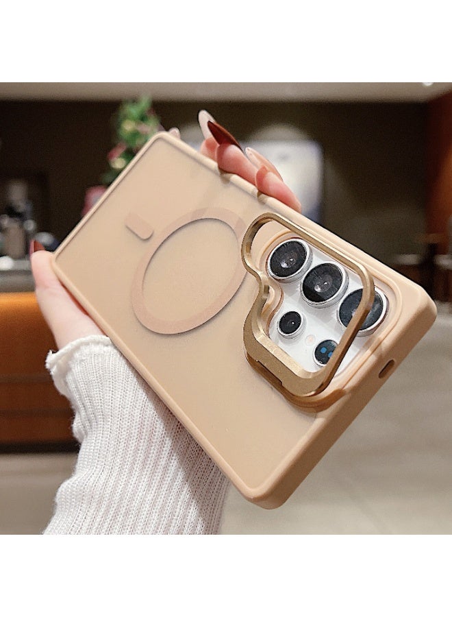 Magnetic Skin-Feel Phone Case with Metal Lens Stand for Samsung S26/S25/S24/S23 Ultra - Image 1