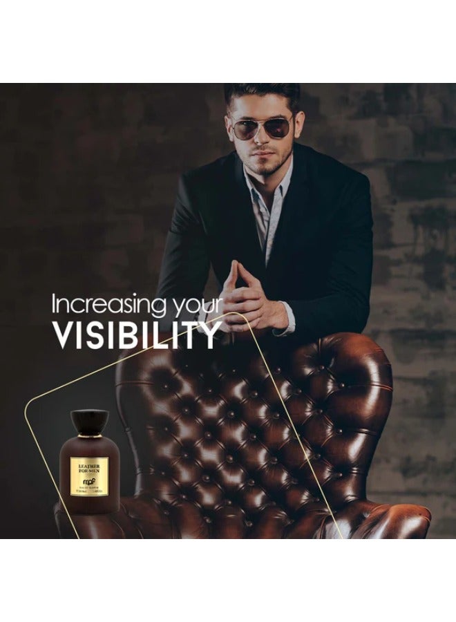 mpf Leather For Men Eau De Parfum - 100ml | Men Luxurious and Captivating Fragrance - Image 4