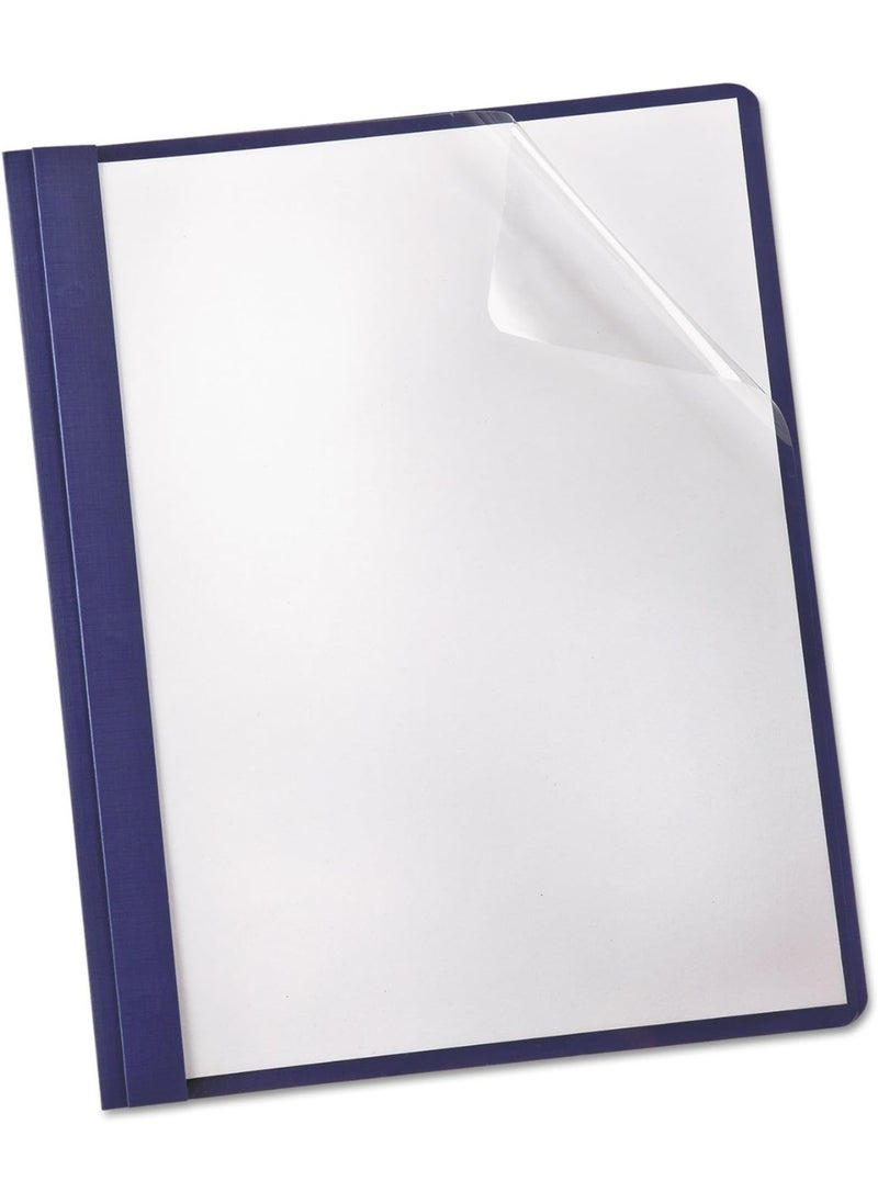 Oxford Oxford Clear Front Report Cover, 3 Prong, 1/2 inch Capacity, Burgundy, Letter Size, 25 per Box, (53341)  - Image 1