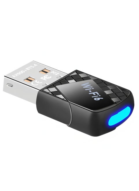 محول واي فاي USB Ax900mbps للكمبيوتر الشخصي، محول واي فاي ثنائي النطاق 2 في 1 بتقنية بلوتوث 5.4، جهاز إرسال واستقبال شبكة لاسلكية 2.4 جيجاهرتز/5 جيجاهرتز لأجهزة الكمبيوتر المحمولة/المكتبية/أنظمة Windows 11/10/WPA3