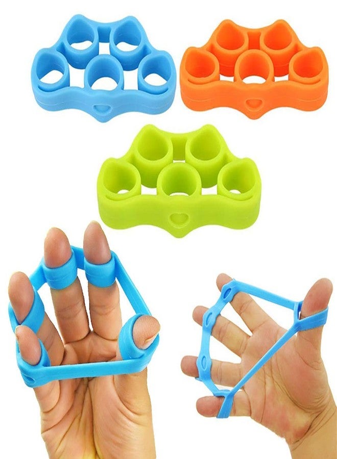 TERXA Finger Exercise | Finger Grip Stretcher | Silicone Resistance Bands | Elastic Hand Grip Extender | Palm Strengthener For Athletes/Therapy/Stress Relief (Pack of 1,Multicolor) - Image 3