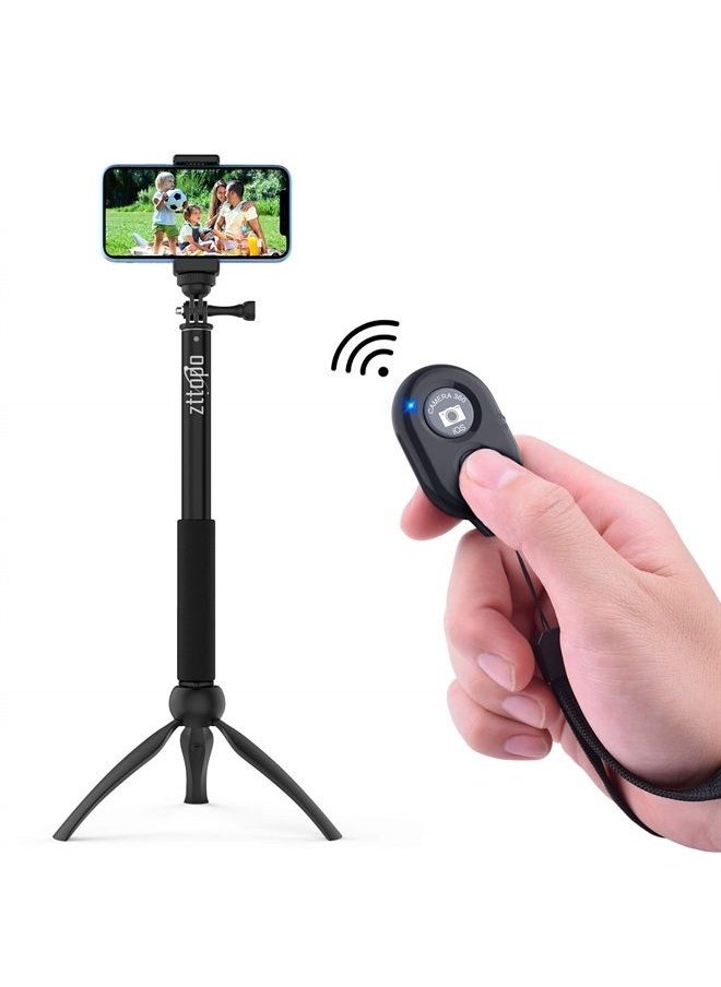 Wireless Camera Remote Shutter for Smartphones (2 Pack), zttopo Wireless Phone Camera Remote Control Compatible with iPhone/Android Cell Phone - Create Amazing Photos and Selfies, Wrist Strap Included