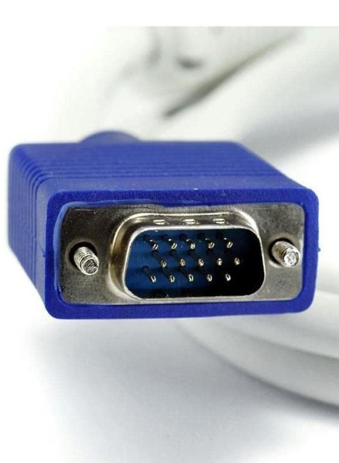 NTECH VGA to VGA Cable Male to Male White/Blue 5 Meters - Image 2