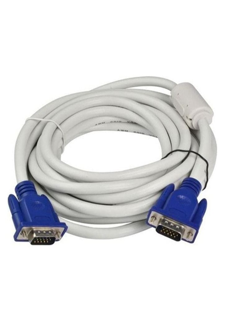 NTECH VGA to VGA Cable Male to Male White/Blue 5 Meters - Image 4
