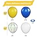 Togvu Yellow Blue Balloons 12 Inches Blue Yellow White Balloons with Confetti Balloons Dark Blue Latex Balloon Helium for Kids Birthday Graduation Baby Shower Socer Party Decoration - Image 4