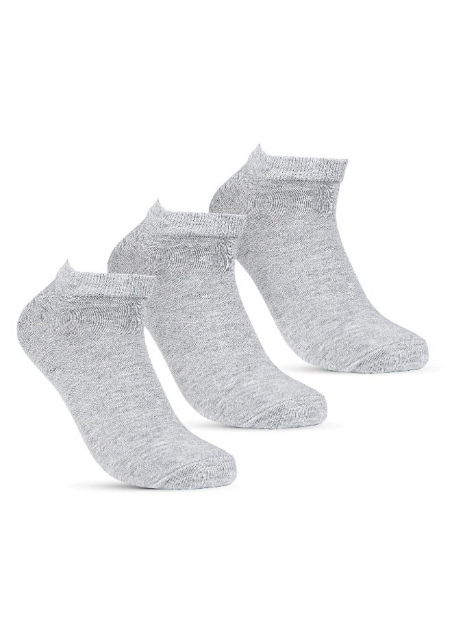 STITCH Women's Pack of 3 Lycra Ankle Casual Plain Socks - Image 1