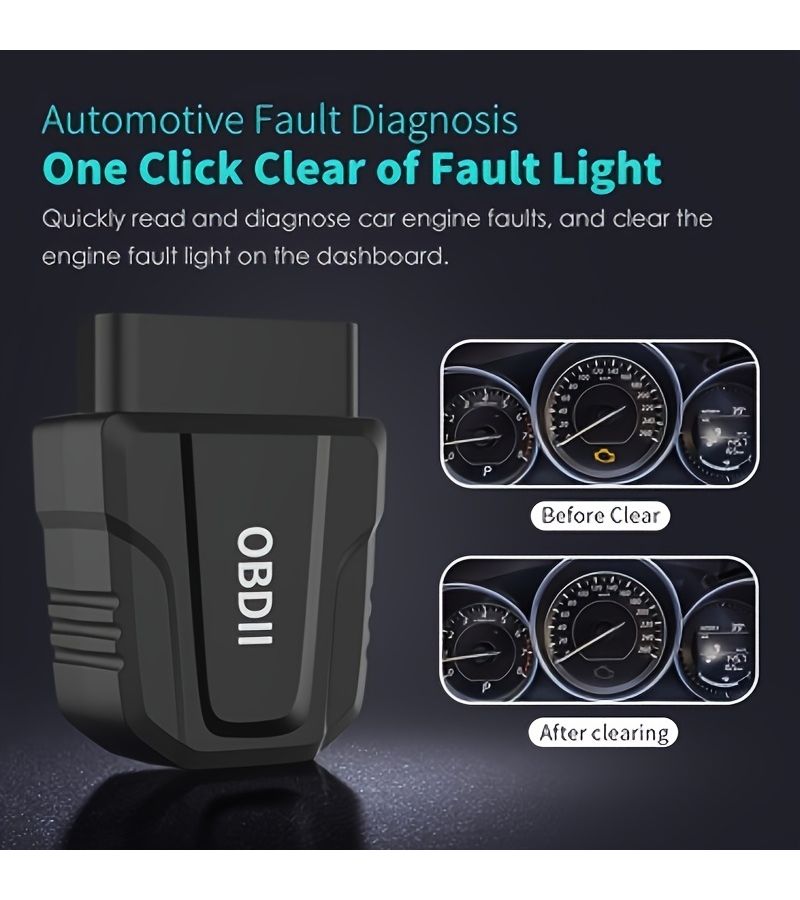 OBD V011 Car Diagnostic Scanner Read Engine Issues Reset Check Engine Light Compatible IOS Android - Image 5