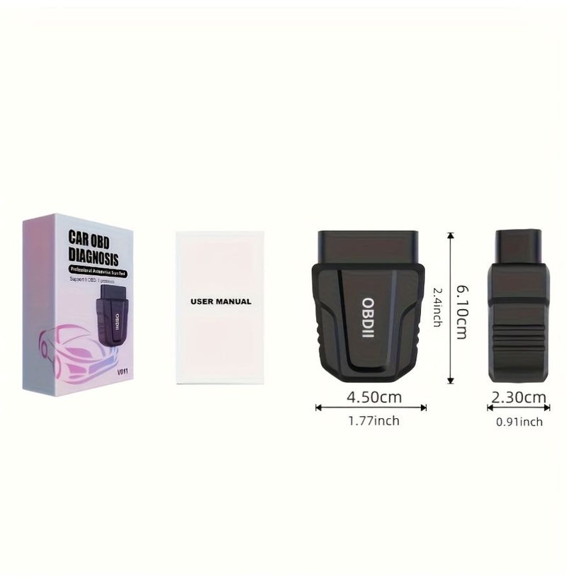 OBD V011 Car Diagnostic Scanner Read Engine Issues Reset Check Engine Light Compatible IOS Android - Image 2