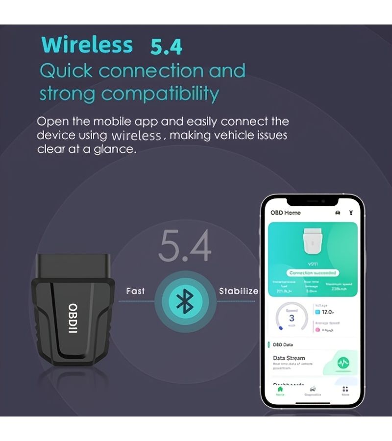 OBD V011 Car Diagnostic Scanner Read Engine Issues Reset Check Engine Light Compatible IOS Android - Image 4
