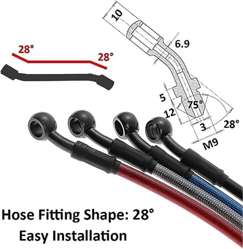 Vuzmode 120cm Motorcycle Brake Clutch Oil Hose - Image 2