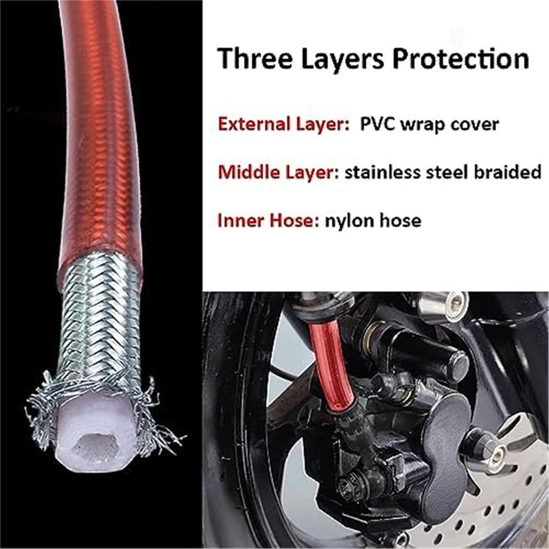 Vuzmode 120cm Motorcycle Brake Clutch Oil Hose - Image 5