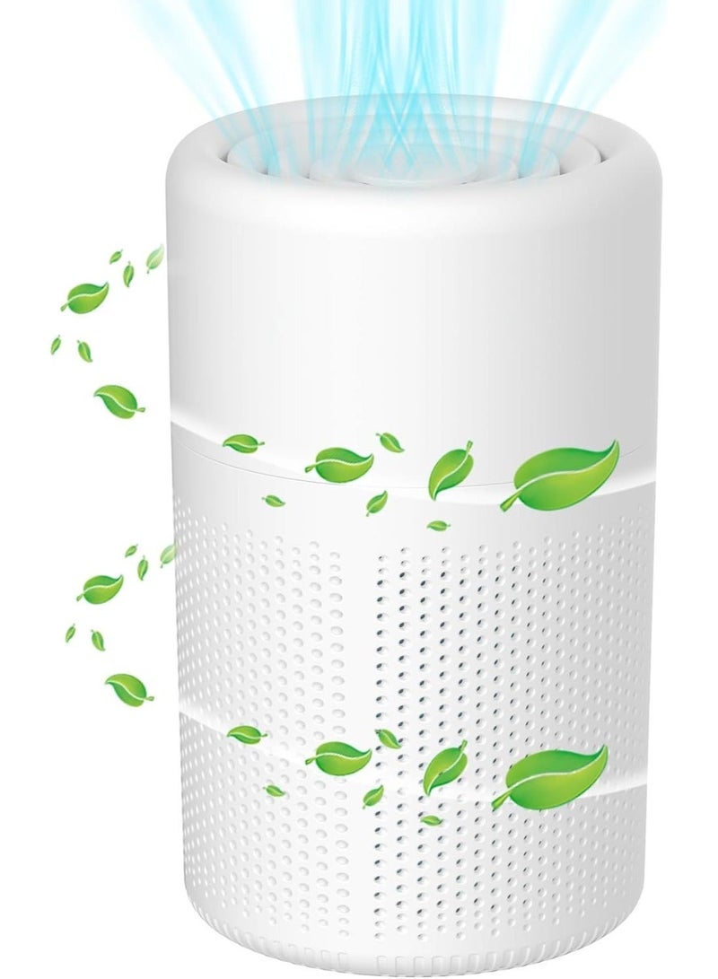 AirYoung Desktop Air Purifier for Office Small Air Purifiers for Bedroom With USB Cable Portable Air Freshener With HEPA 3-in-1 Filters for Bedroom Office Desktop Living Room - Image 1