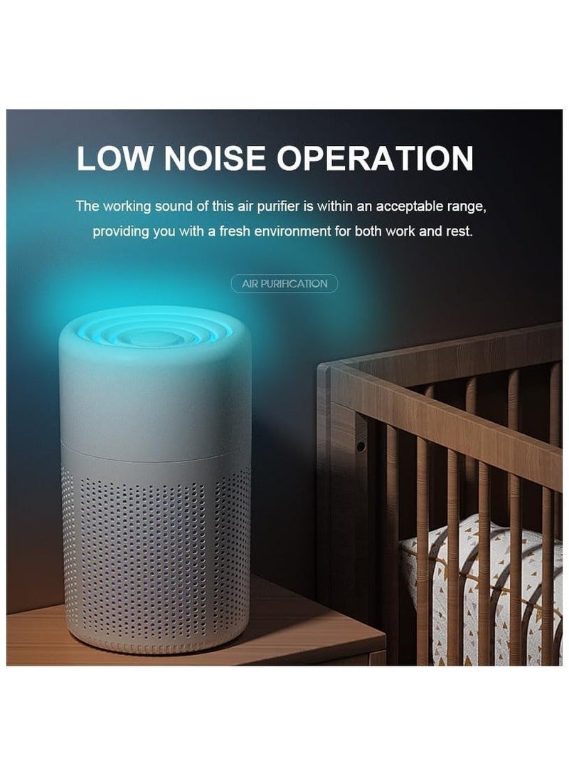 AirYoung Desktop Air Purifier for Office Small Air Purifiers for Bedroom With USB Cable Portable Air Freshener With HEPA 3-in-1 Filters for Bedroom Office Desktop Living Room - Image 3