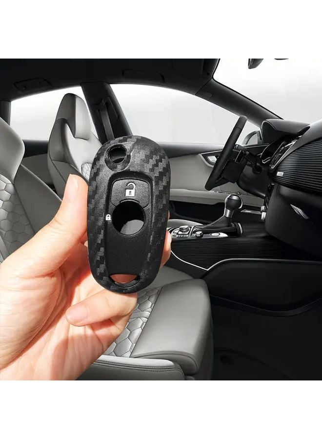 Black Silicone Key Case Cover for Opel Vauxhall Astra K Corsa E 2015 2019 - Image 1