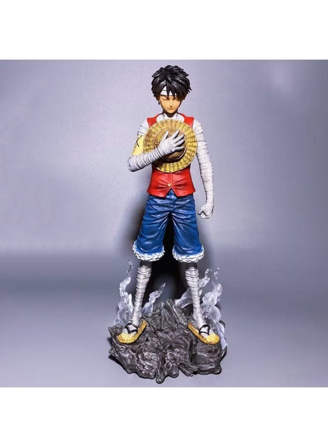 هالامودو واحد قطعة مضبوطة لوفي PVC الشكل مع قاعدة - هدية عيد ميلاد، زينة المكتب والمشهد المجمعة 26.5 سم - Image 2