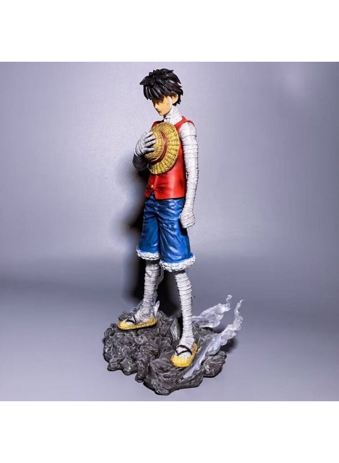 هالامودو واحد قطعة مضبوطة لوفي PVC الشكل مع قاعدة - هدية عيد ميلاد، زينة المكتب والمشهد المجمعة 26.5 سم - Image 4