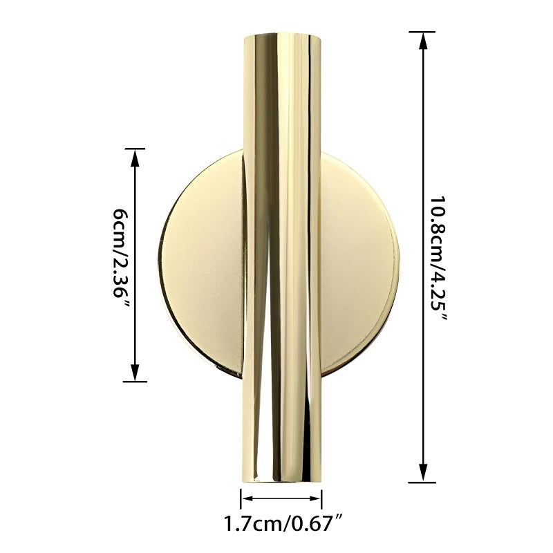 JUXYES Pack of 2 Wall Flower Vase Tube Metal Flower Vase with Sticker  Modern Dried Flower Holder Wall Decoration for Porch Home Office - Image 3