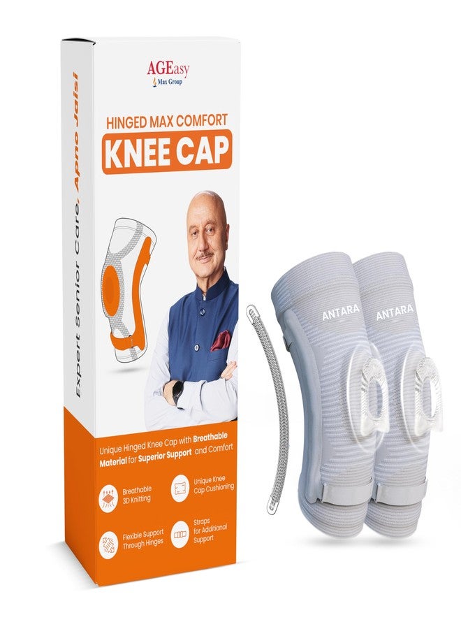 AGEasy (Max Group) Hinged Knee Braces for Osteoarthritis | For Men & Women | Knee Caps for Pain Relief | Breathable fabric with Side Hinges | Knee Support for Joint Pain & Injury Recovery (M - Pair) - Image 1