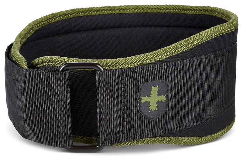 Harbinger 5Inch Weightlifting Belt with Flexible Ultralight Foam Core Green Small 24 29 Inches - Image 2