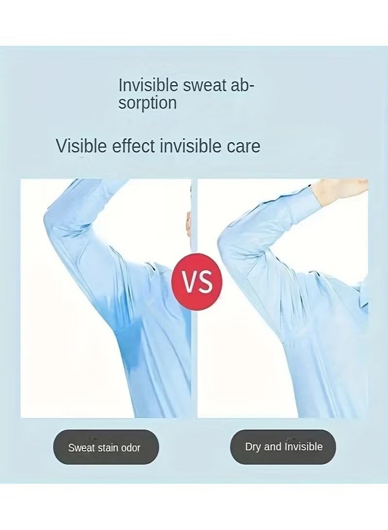 وسادات العرق تحت الإبط للاستعمال مرة واحدة سريعة الجفاف، لاصقة ماصة، غير مرئية - حماية من الرائحة والرطوبة للرجال والنساء - 50 قطعة - مثالية للفساتين والقمصان والملابس الضيقة - وسادات تعرق - Image 2