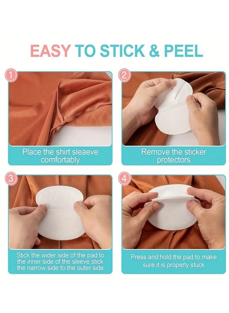 وسادات العرق تحت الإبط للاستعمال مرة واحدة سريعة الجفاف، لاصقة ماصة، غير مرئية - حماية من الرائحة والرطوبة للرجال والنساء - 50 قطعة - مثالية للفساتين والقمصان والملابس الضيقة - وسادات تعرق - Image 3