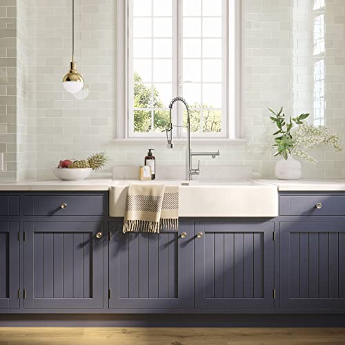 Fapully Commercial Kitchen Sink Faucet, Pull-Down Sprayer Kitchen Faucets Brushed Nickel - Image 2