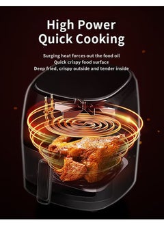 Arabest Air Fryer,8 Liter Capacity,Multi-functional Cooking Function,Smart Touch Control,Precise Temperature Control,Suitable for Dessert/Fries/Chicken(White)  - Image 5