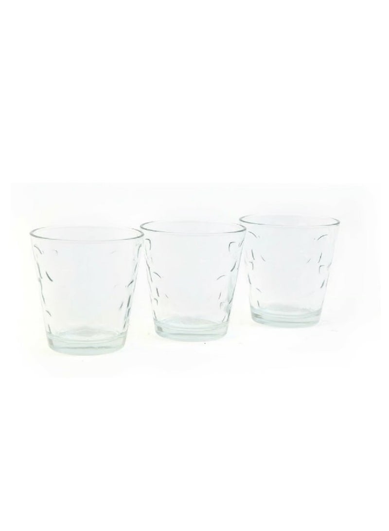 LAV 3-Piece Kelebek Soft Drink Glass Set – 255 ml – Clear Glass Tumblers for Juice, Water & Beverages - Image 4