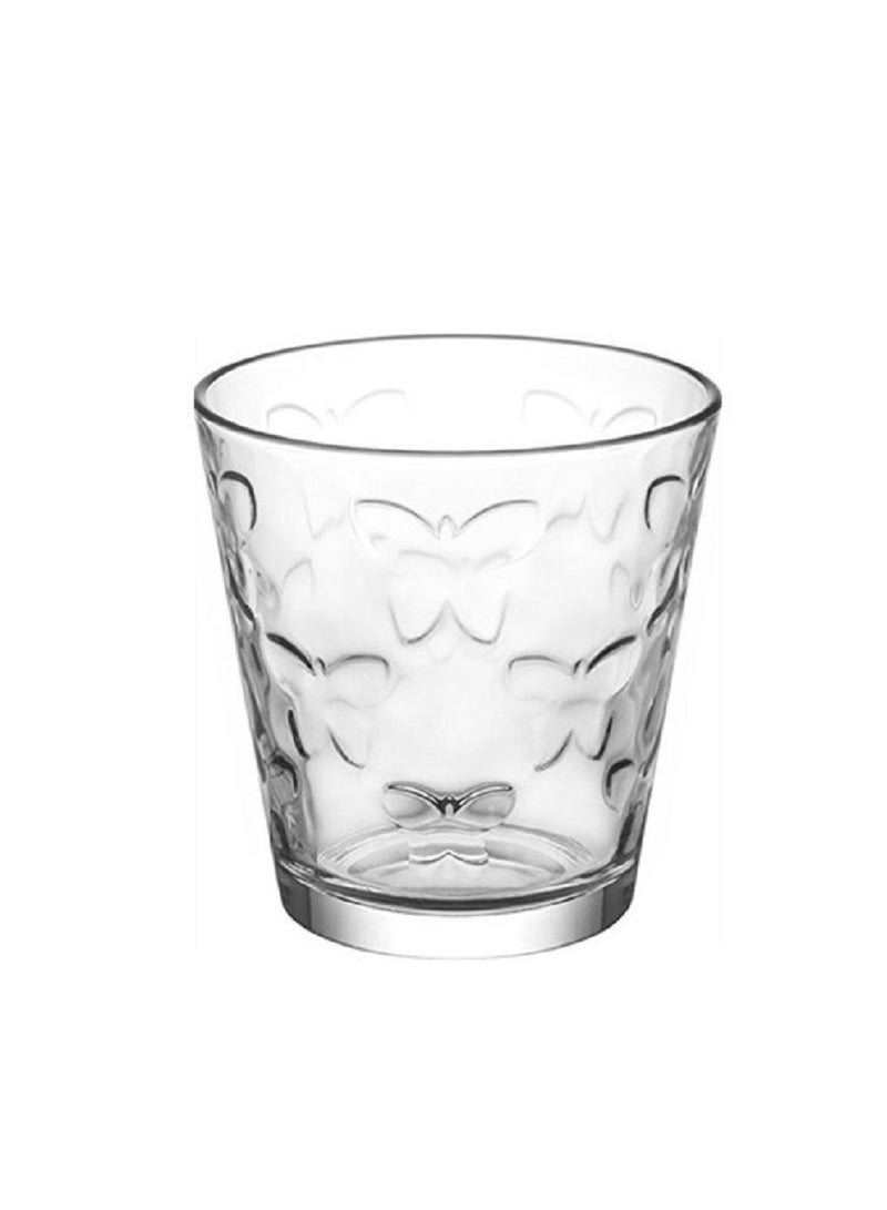 LAV 3-Piece Kelebek Soft Drink Glass Set – 255 ml – Clear Glass Tumblers for Juice, Water & Beverages - Image 2