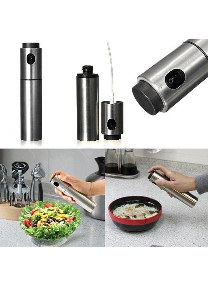 Technosmart Olive Oil Vinegar Sprayer Stainless Steel Spray Oil Pot Oil Bowl  - Image 3