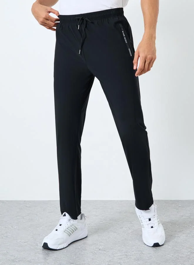 Styli Styli Open Hem Training Track Pants with Reflective Detail