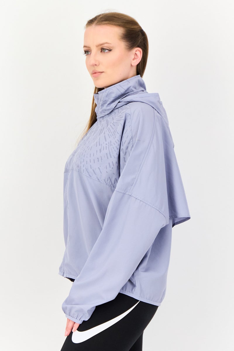 Nike Women Sportswear Fit Long Sleeve Running Jacket, Lavender - Image 2