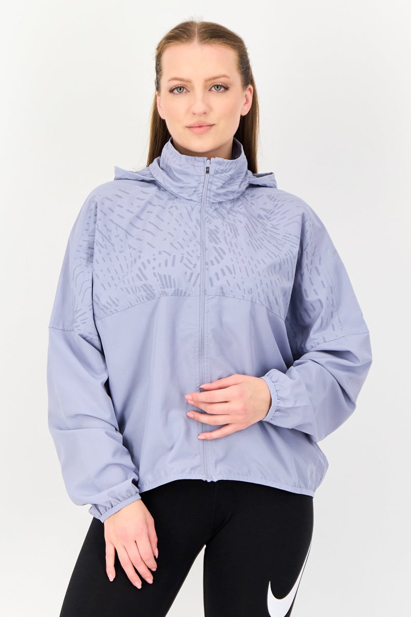 Nike Women Sportswear Fit Long Sleeve Running Jacket, Lavender - Image 1