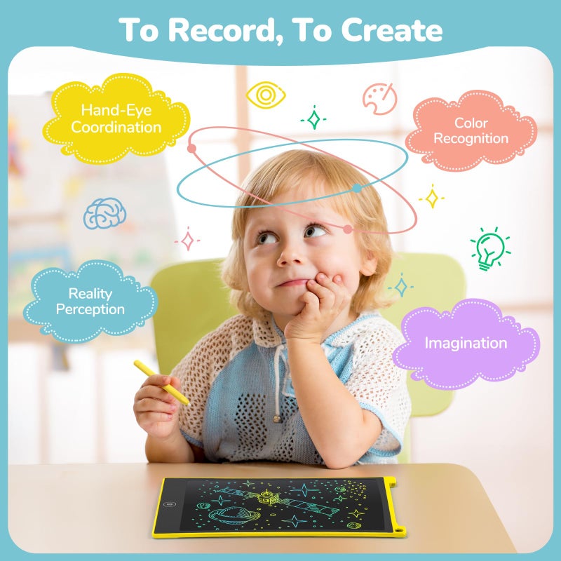 TECJOE 4 Pack LCD Writing Tablet, 8.5 Inch Colorful Doodle Board Drawing Tablet for Kids, Kids Travel Games Activity Learning Toys Birthday Gifts for 3 4 5 6 Year Old Boys Girls Toddlers Preschooler - Image 2