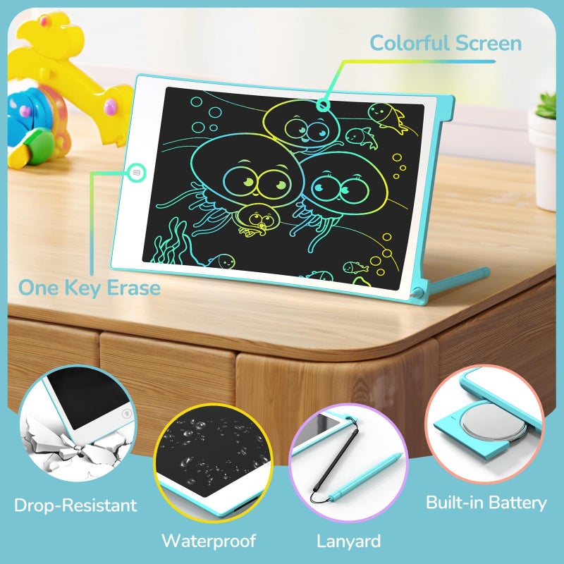 TECJOE 4 Pack LCD Writing Tablet, 8.5 Inch Colorful Doodle Board Drawing Tablet for Kids, Kids Travel Games Activity Learning Toys Birthday Gifts for 3 4 5 6 Year Old Boys Girls Toddlers Preschooler - Image 3
